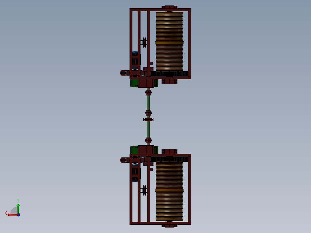 卷扬式启闭机后视图