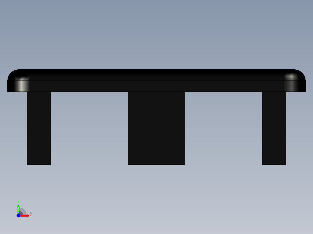 型材-KJN CABLE CONDUIT CAP 40X40 KJN511080前视图