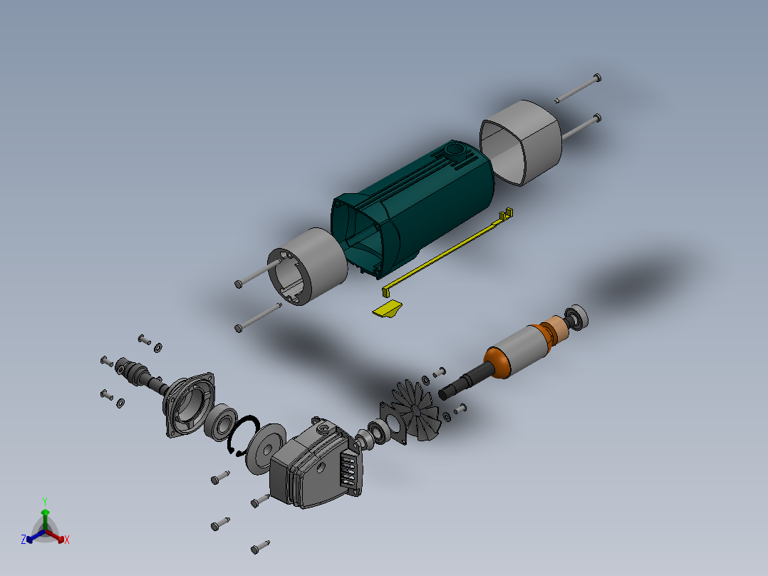 角磨机5正等轴测图