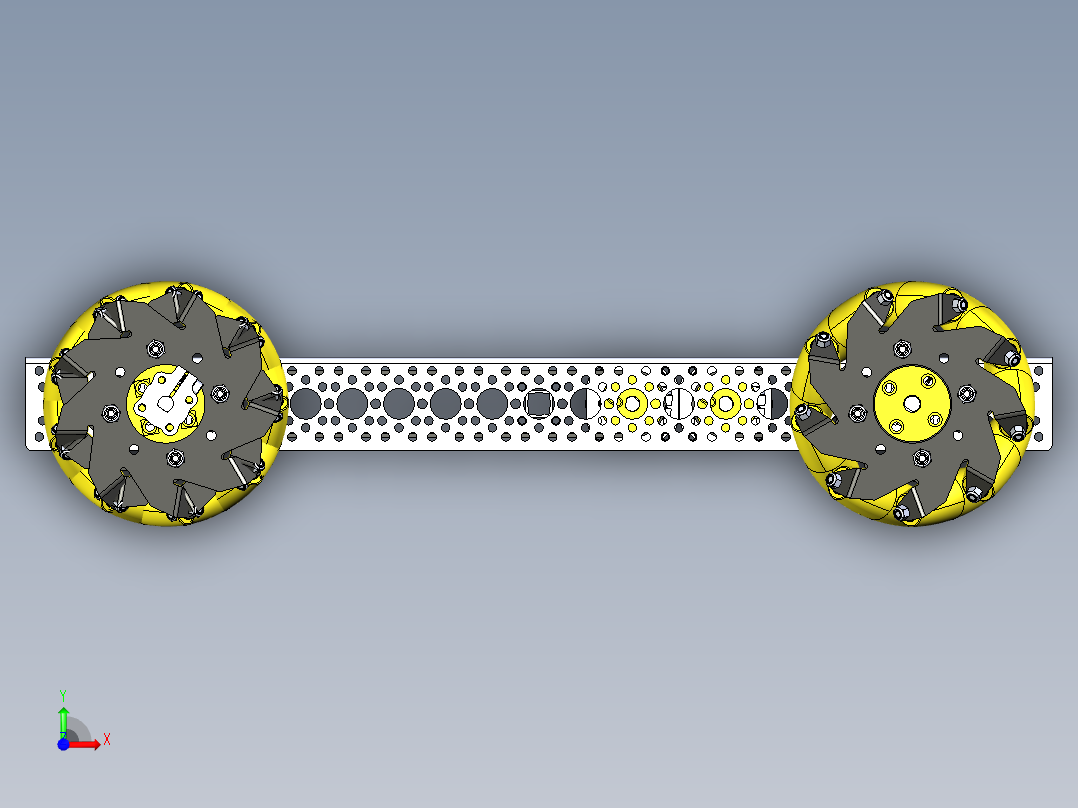 2019 FTC 6964 Igutech麦克纳姆轮车底盘前视图