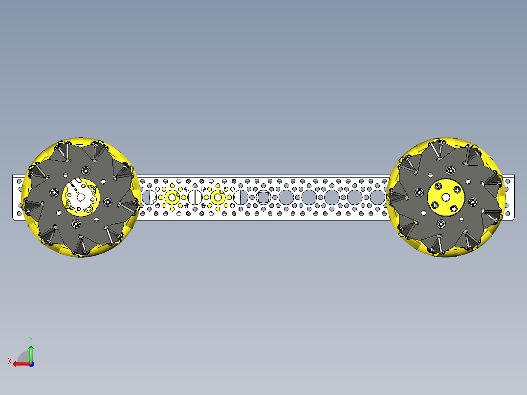 2019 FTC 6964 Igutech麦克纳姆轮车底盘后视图