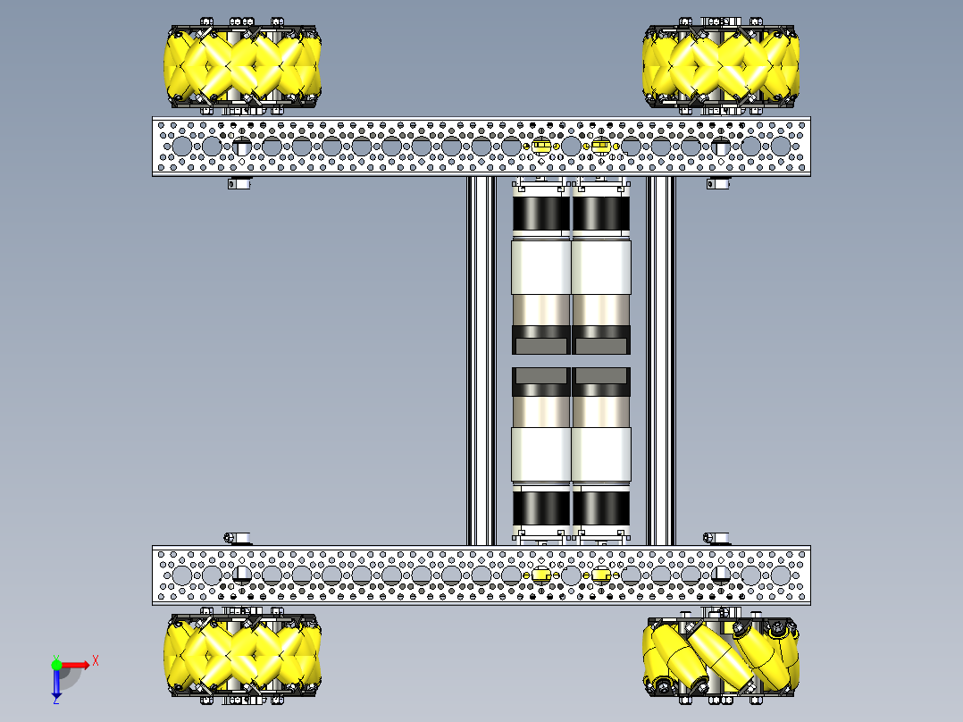 2019 FTC 6964 Igutech麦克纳姆轮车底盘俯视图