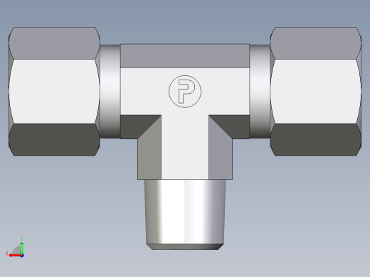 卡套式工业通用硬管接头EO_Male_stud_run_tee_TE10LRCF后视缩略图