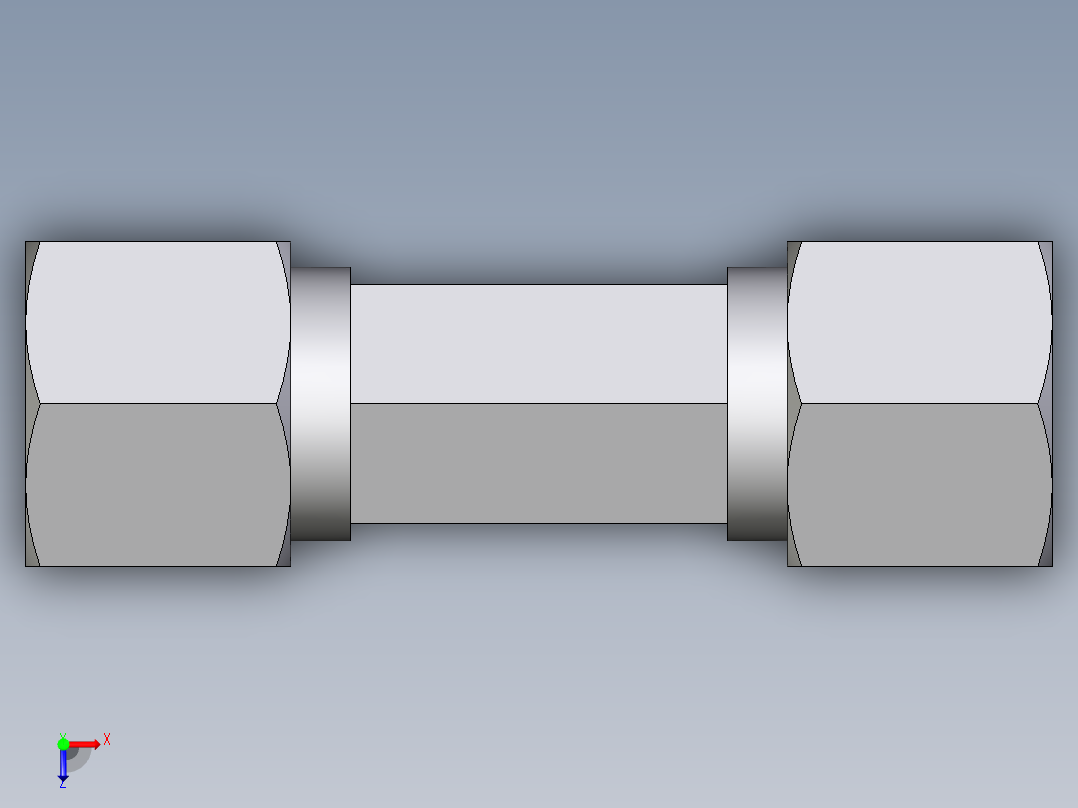 卡套式工业通用硬管接头EO_Male_stud_run_tee_TE10LRCF俯视图