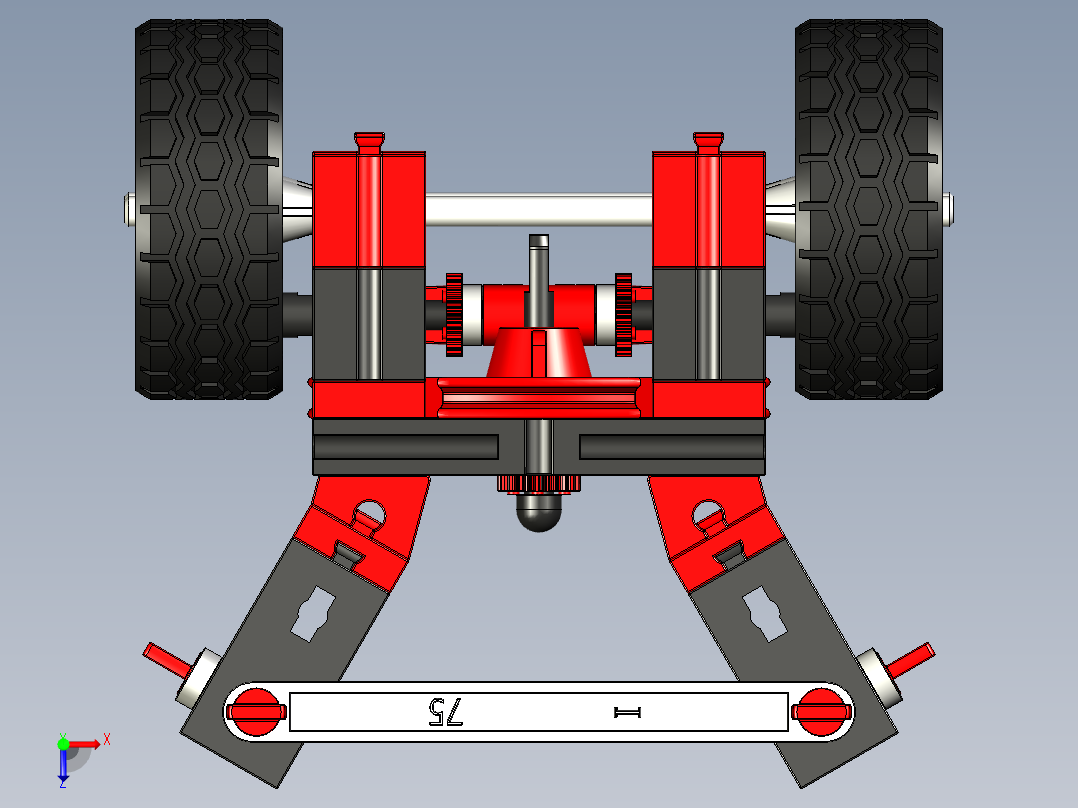 ft-Model 10，手推车乐高俯视图