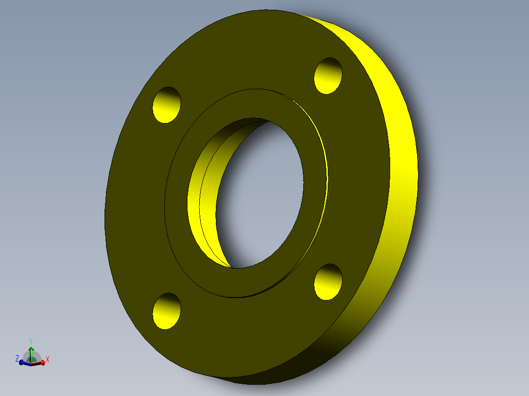 socket weld flange主视图