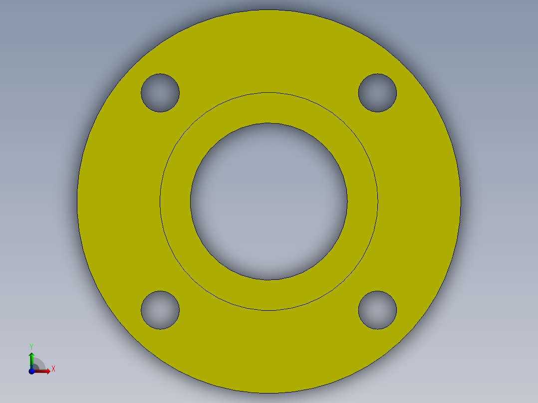 socket weld flange前视图