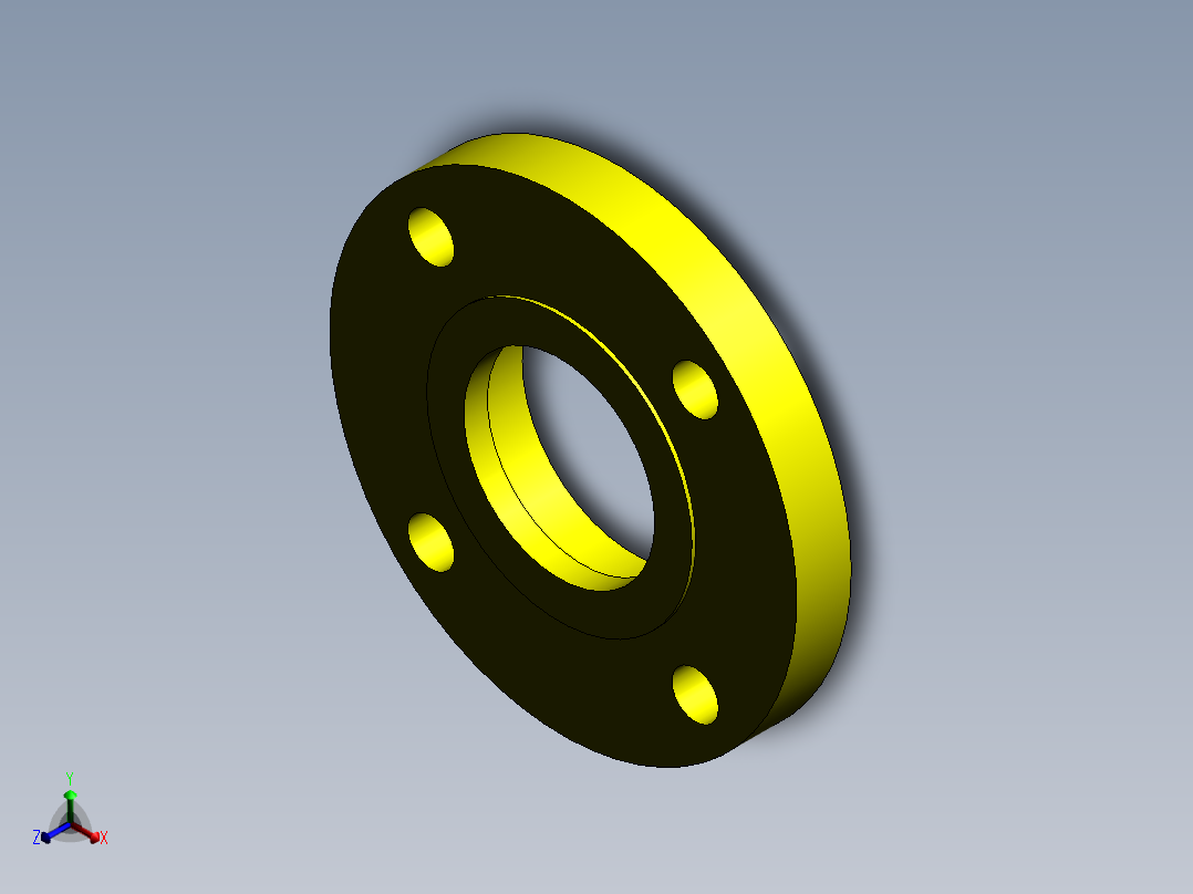 socket weld flange正等轴测图