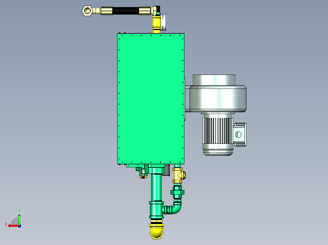 40万大卡E牌燃气燃烧机后视图