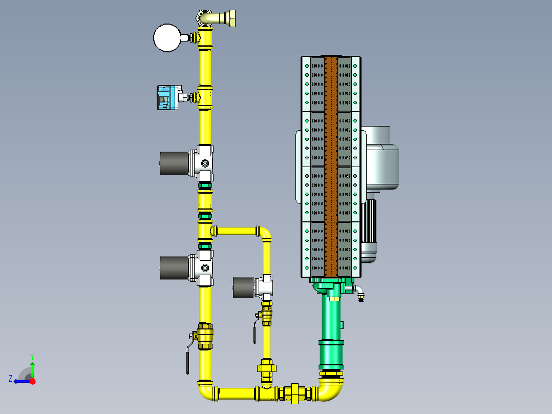 40万大卡E牌燃气燃烧机右视图