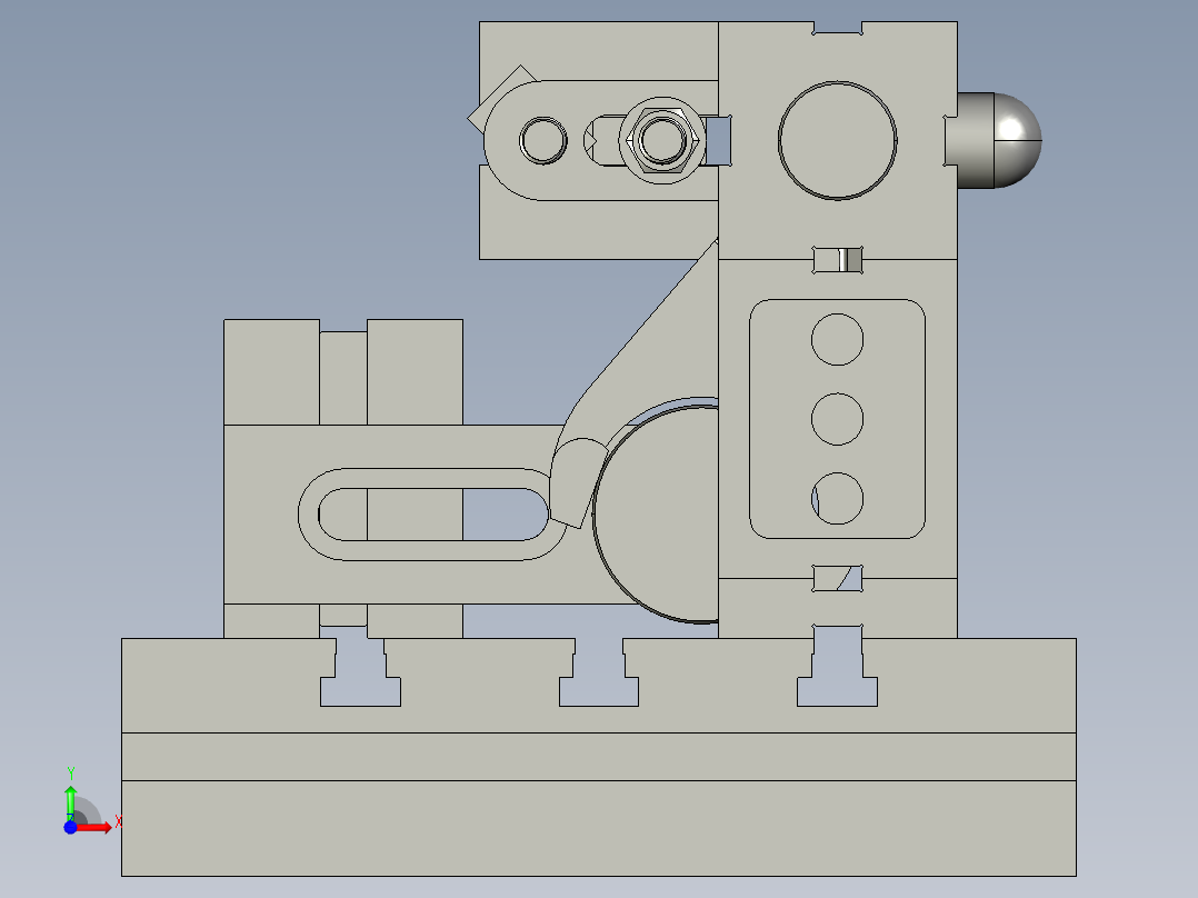 组合夹具前视图