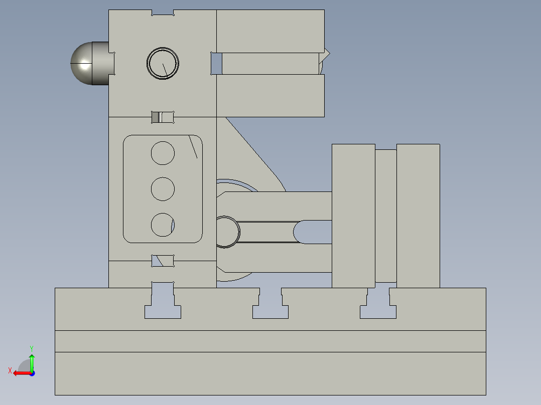 组合夹具后视图