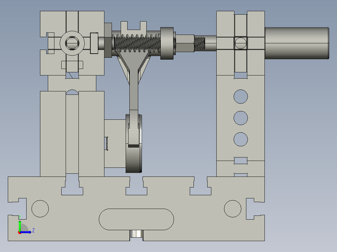 组合夹具左视图