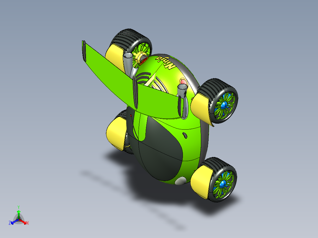 乌龟车正等轴测图