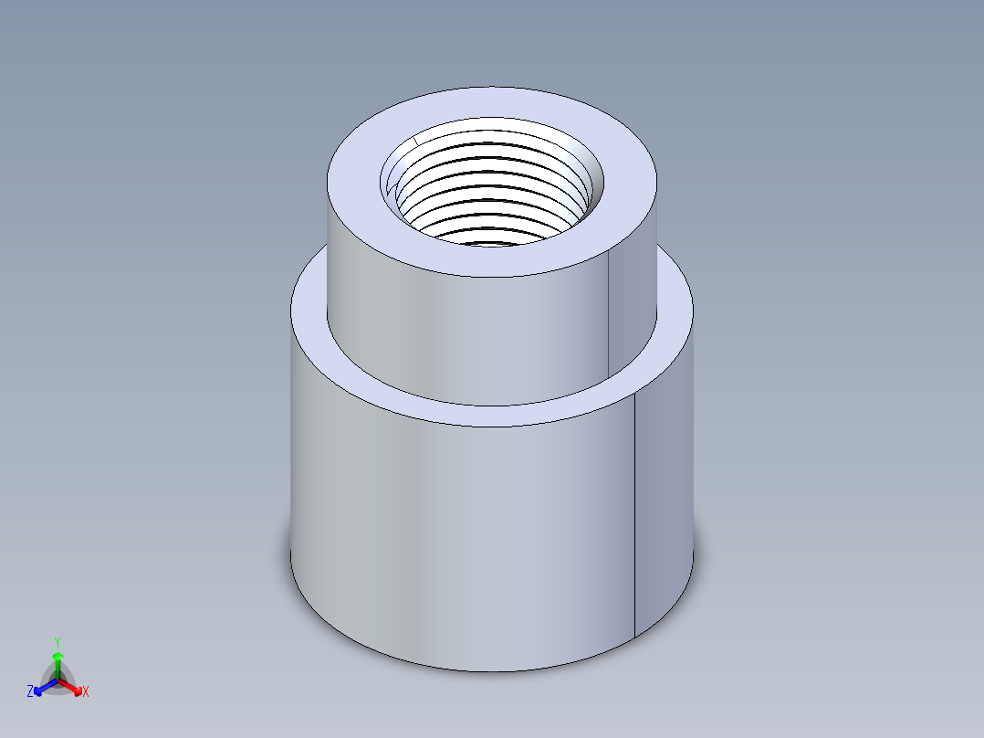 聚氯乙烯配件13-Sch80_ReducerCoupling_FPTxFPT_830-073_0.5in x 0.375in主视图
