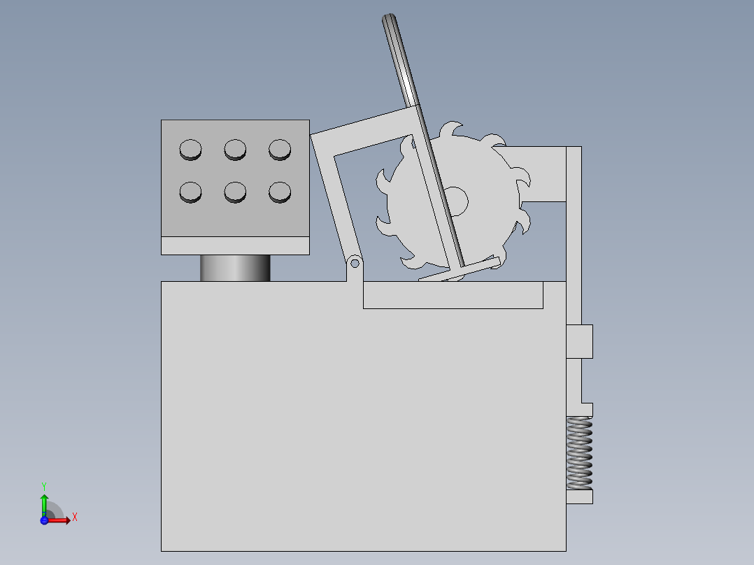 铝型材生产加工用切割装置前视图