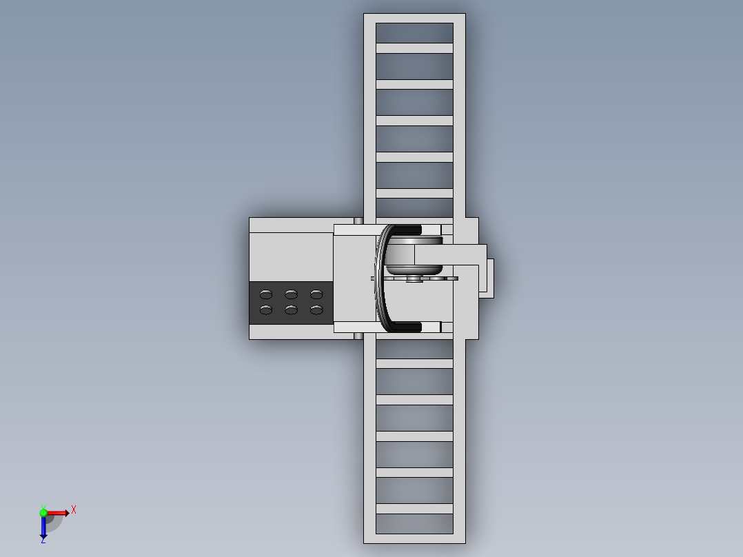 铝型材生产加工用切割装置俯视图