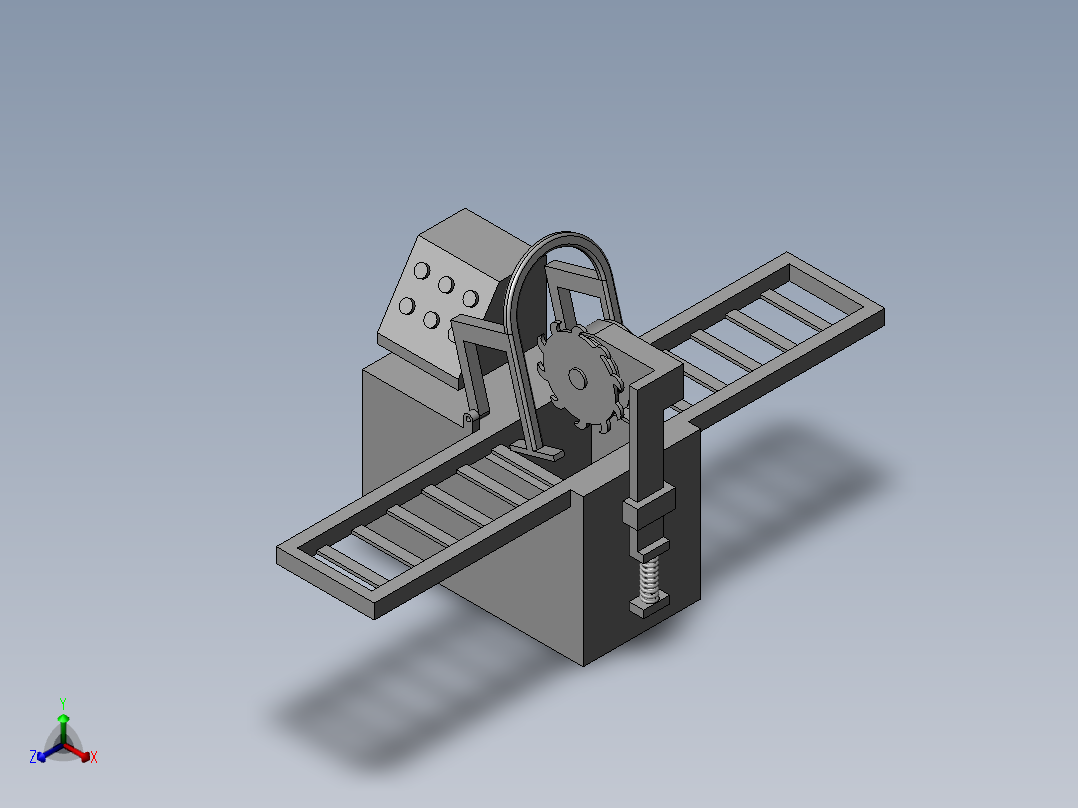铝型材生产加工用切割装置正等轴测图