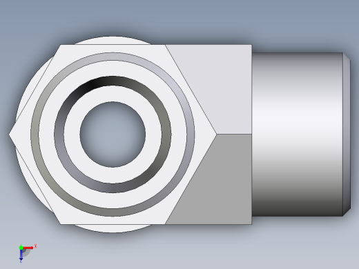 卡套式工业通用硬管接头EO_Adjustable_locknut_run_tee_LEE12SROMDCF俯视缩略图