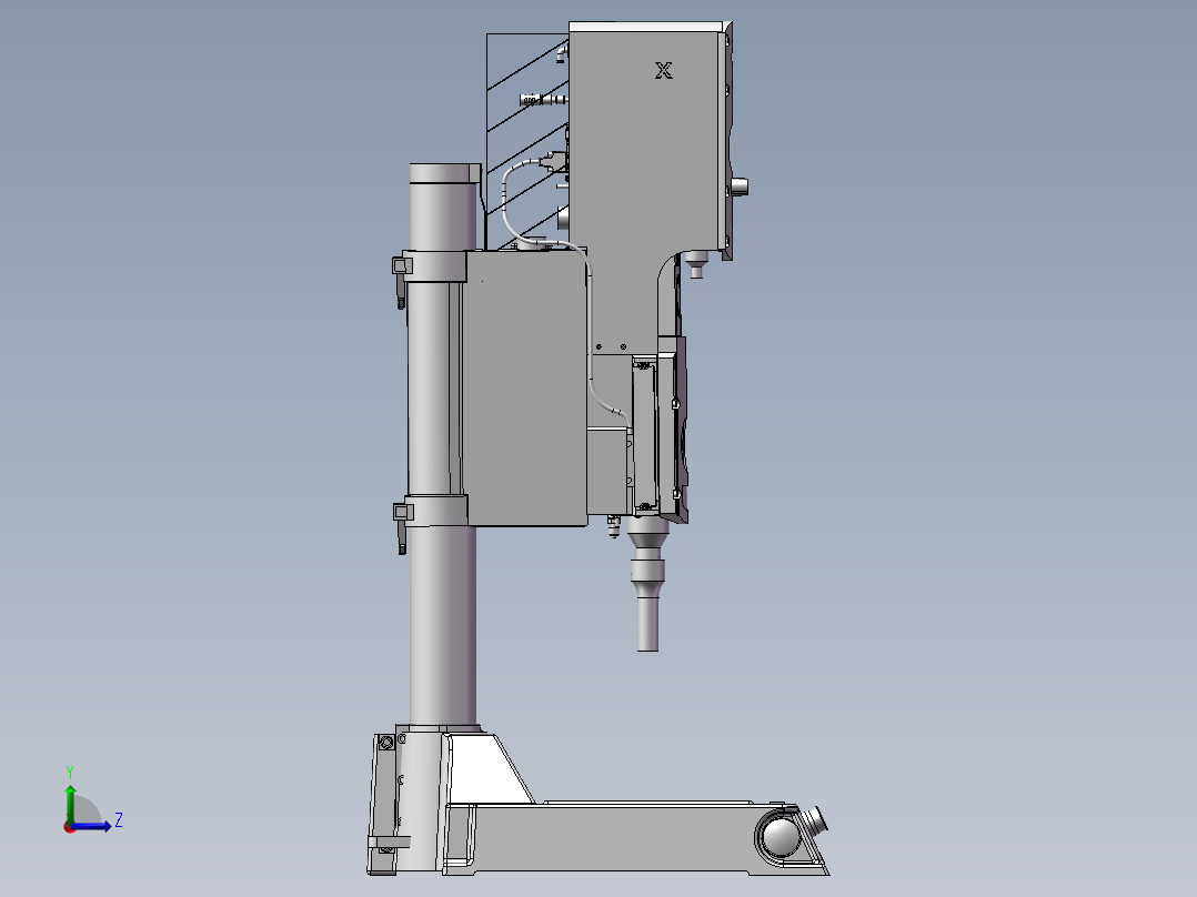 超声波焊接机 自动化设备3D图纸3D模型左视图