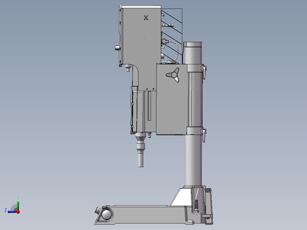 超声波焊接机 自动化设备3D图纸3D模型右视图