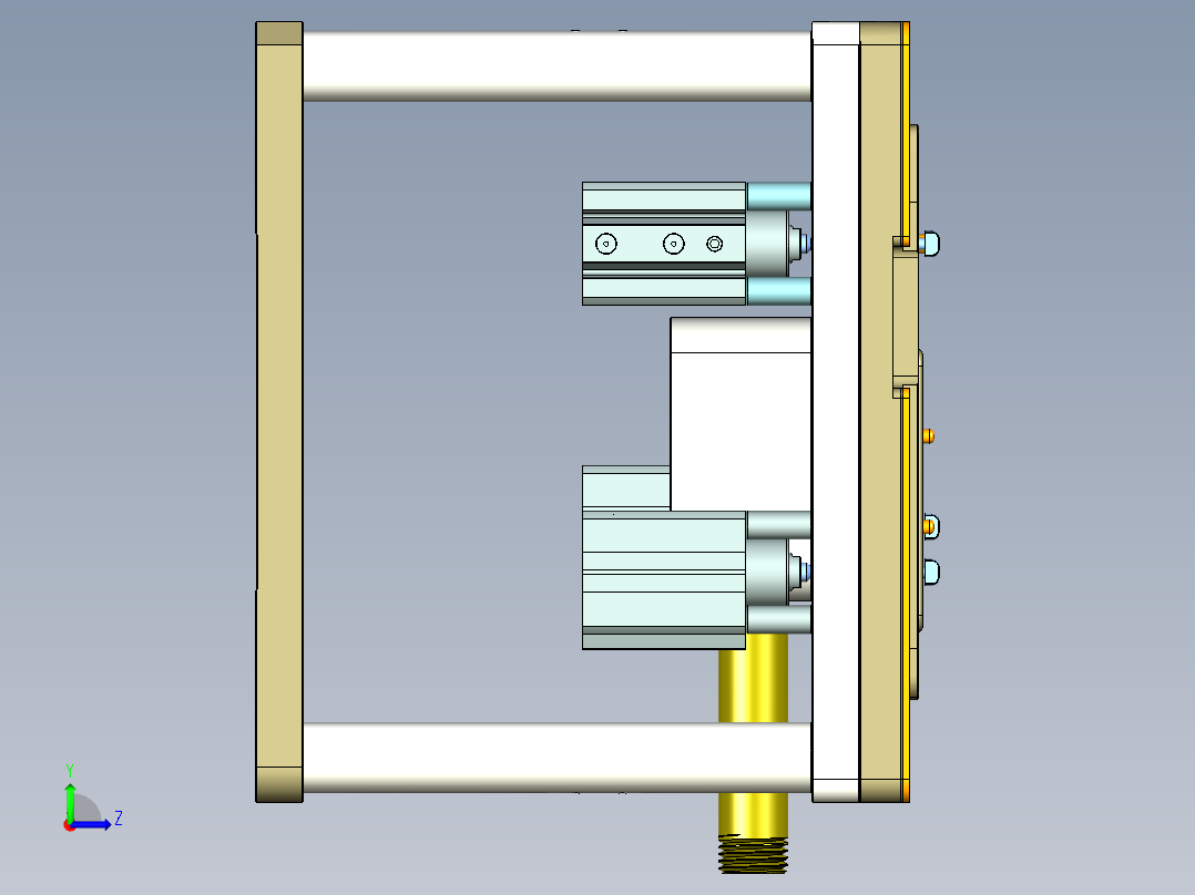 REACHER-C-笔记本CNC工装夹具三维模型CNC3-0912左视图