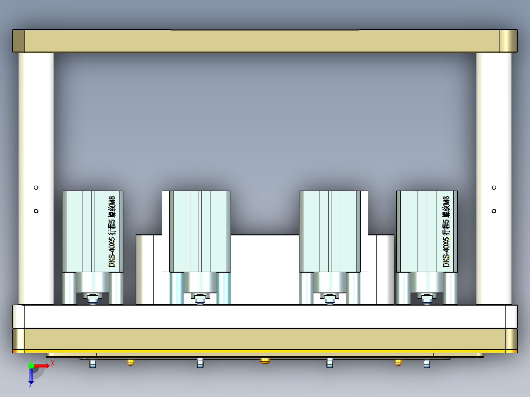 REACHER-C-笔记本CNC工装夹具三维模型CNC3-0912俯视图