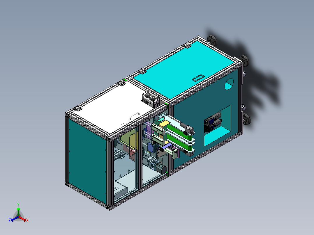 自动振摆检测设备sw16可编辑正等轴测图