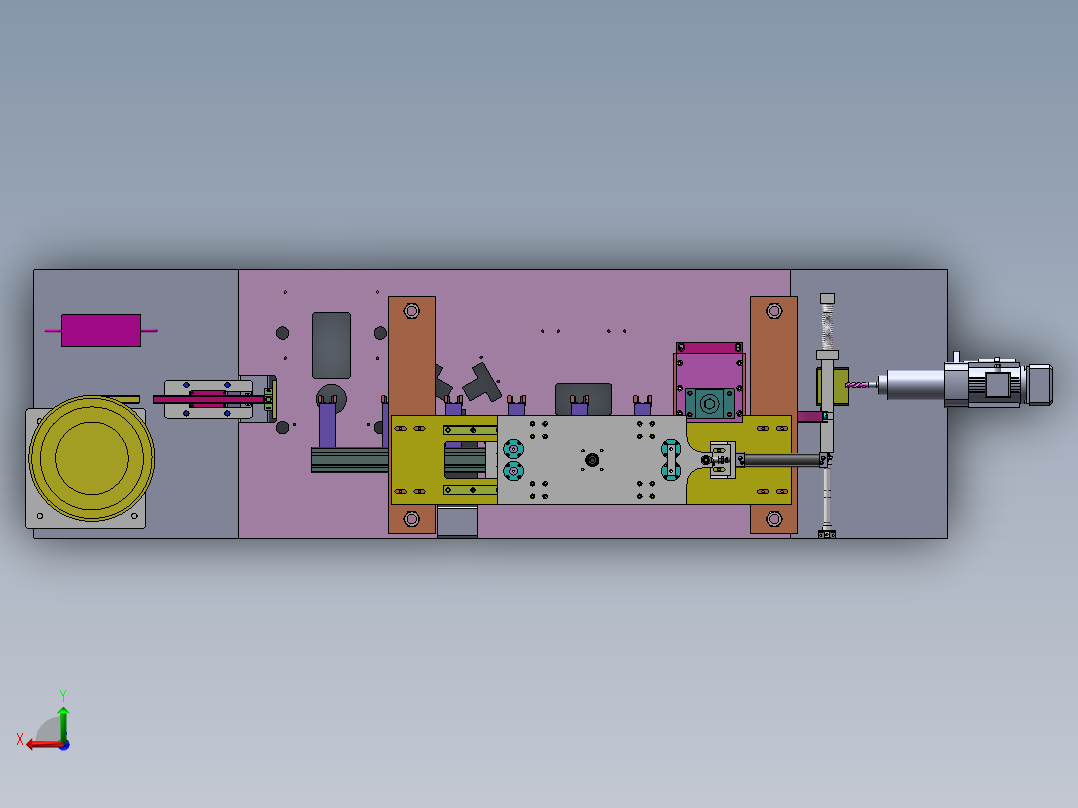 钢套自动钻孔机后视图