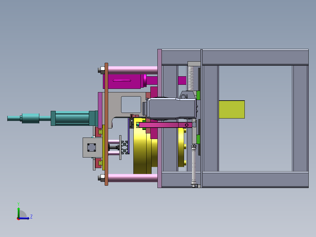 钢套自动钻孔机左视图