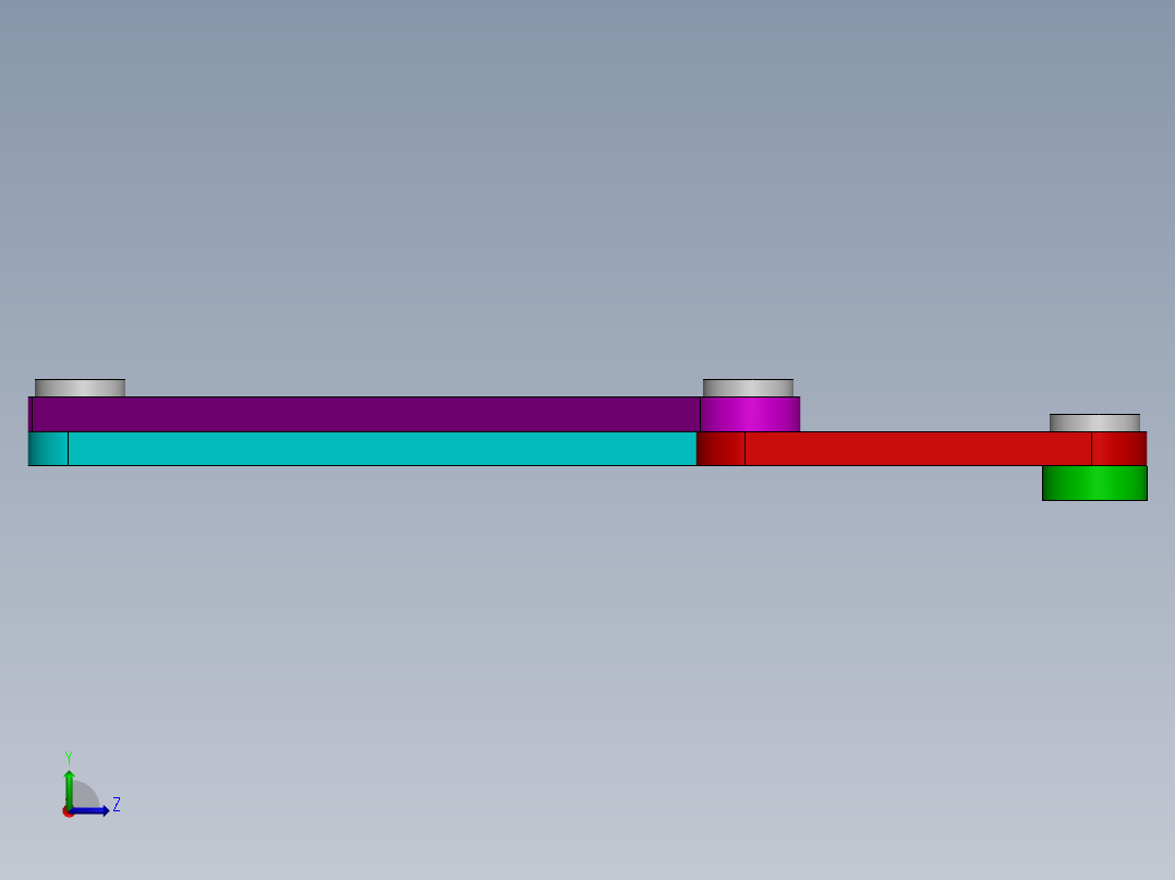 小于曲柄摇杆左视图