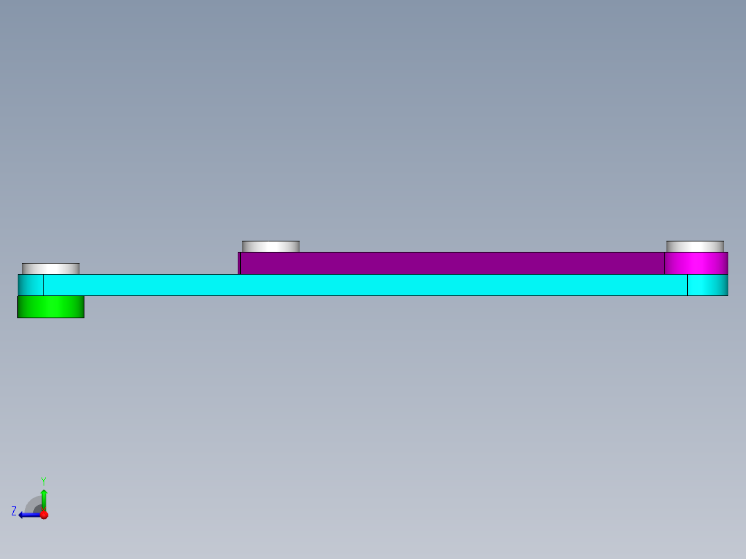小于曲柄摇杆右视图