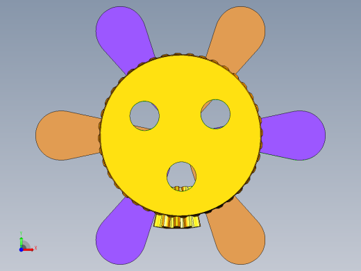 同轴异向转动机构前视缩略图
