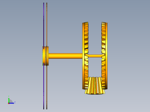 同轴异向转动机构左视缩略图