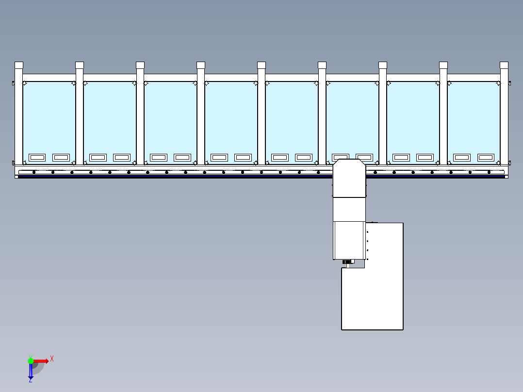 B2004516-数控木工雕刻机俯视图