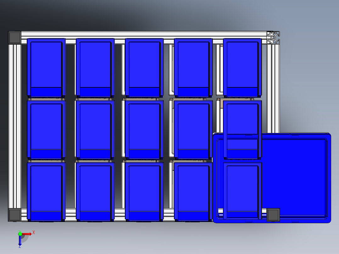 货架、可移动物料架俯视图