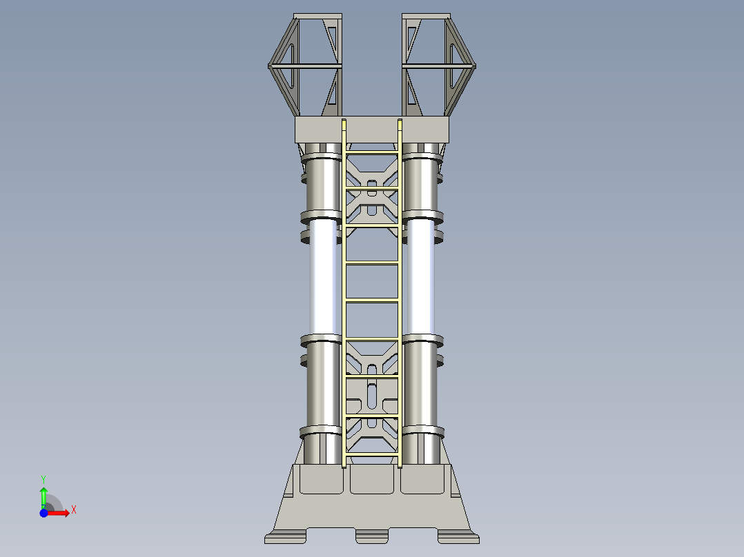 B2004201-X翼吊架前视图