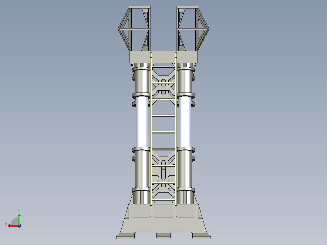 B2004201-X翼吊架后视图