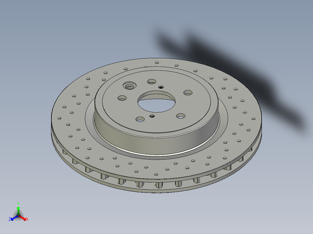 B2005240-雷克萨斯 IS-F 345mm 后制动盘，MK4 Supra 后卡钳座板，和卡宴 18z 后卡钳正等轴测图