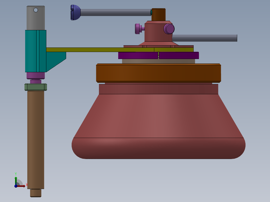 2000ml 无菌式连续流离心转子前视图
