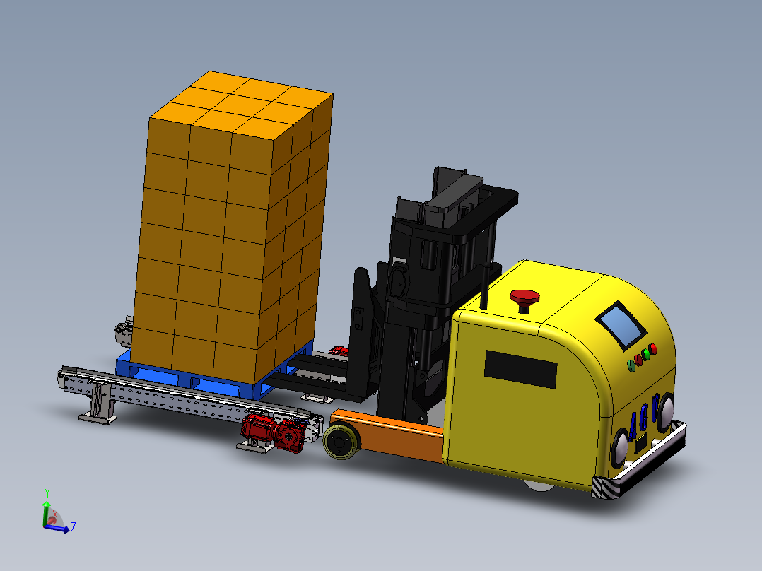 AGV货叉搬运输送线