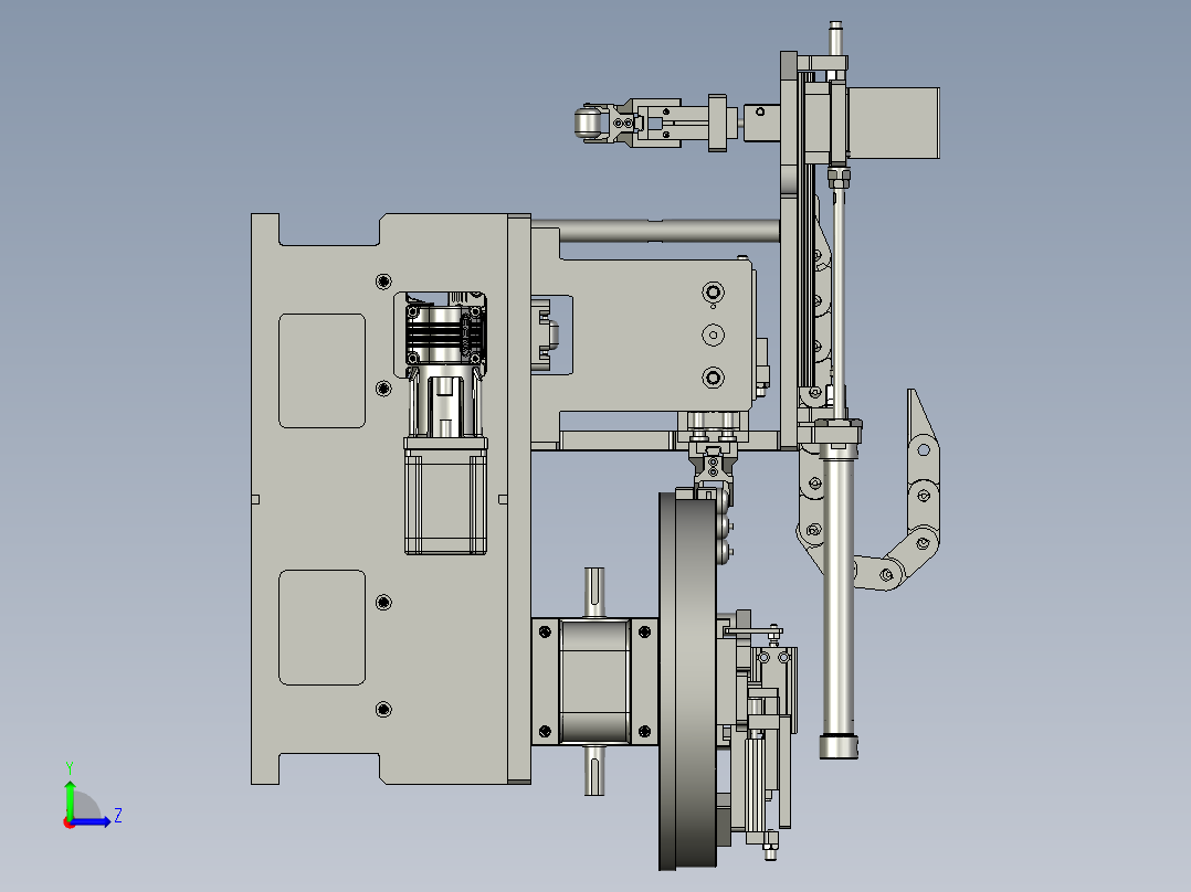 LBZL-K00-滚轮上料组件左视图