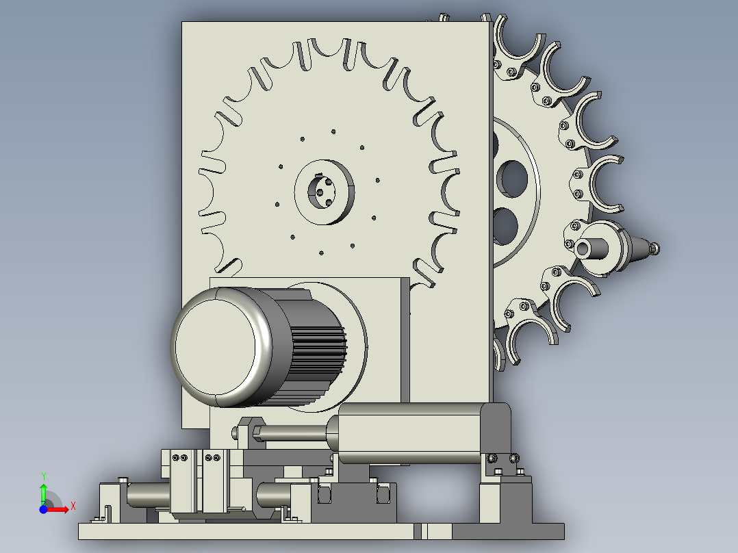 非标钻攻小太阳刀库前视图
