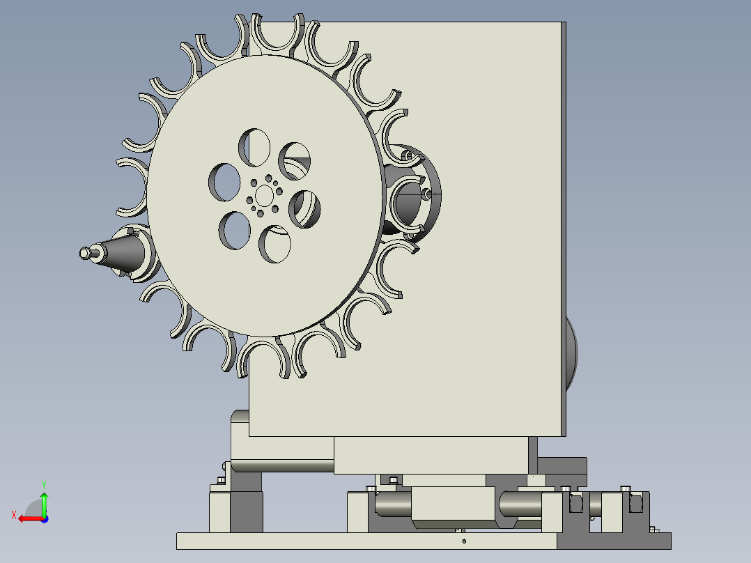 非标钻攻小太阳刀库后视图