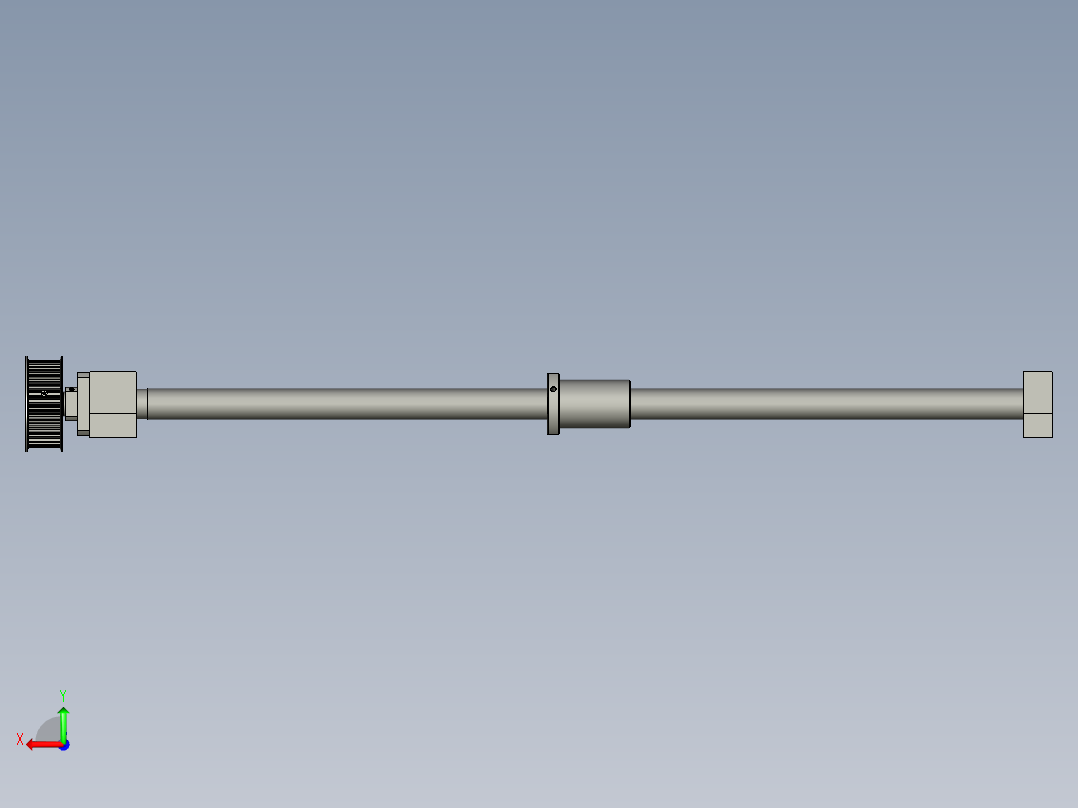 丝杆+固定座-短后视图