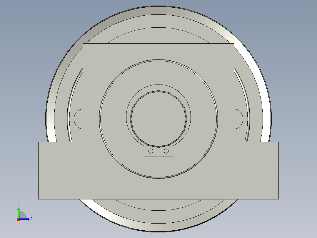 丝杆+固定座-短左视图