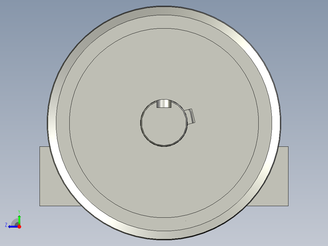 丝杆+固定座-短右视图