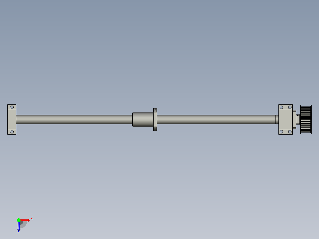 丝杆+固定座-短俯视图