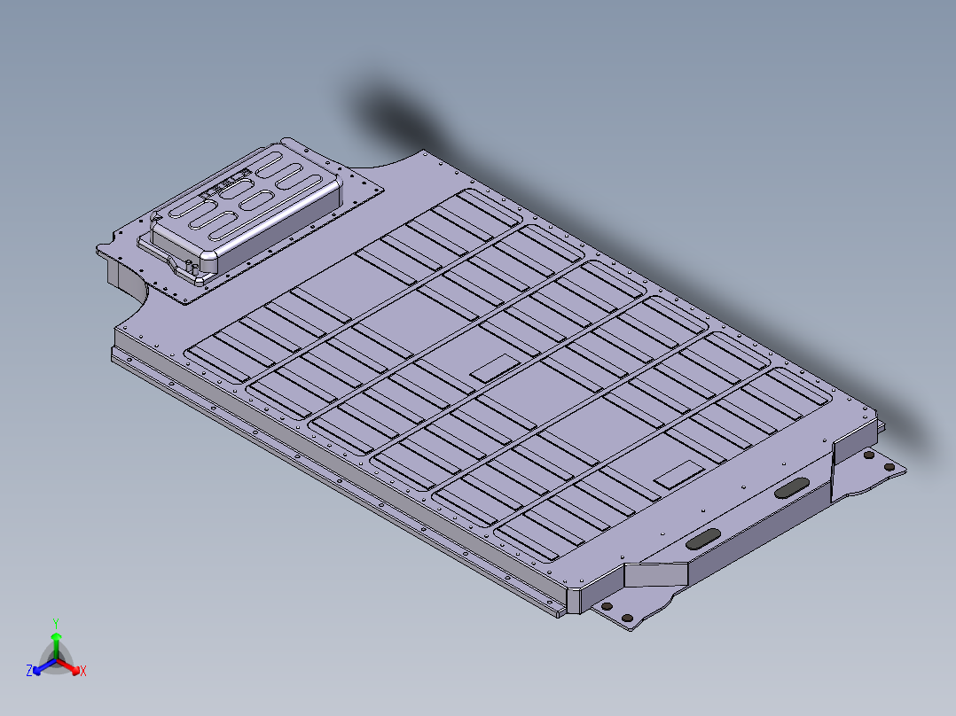 电动汽车电池箱总成设计正等轴测图