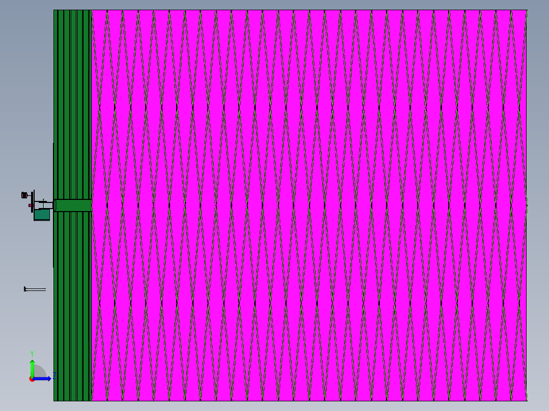 可灵活展开的光伏小车左视图